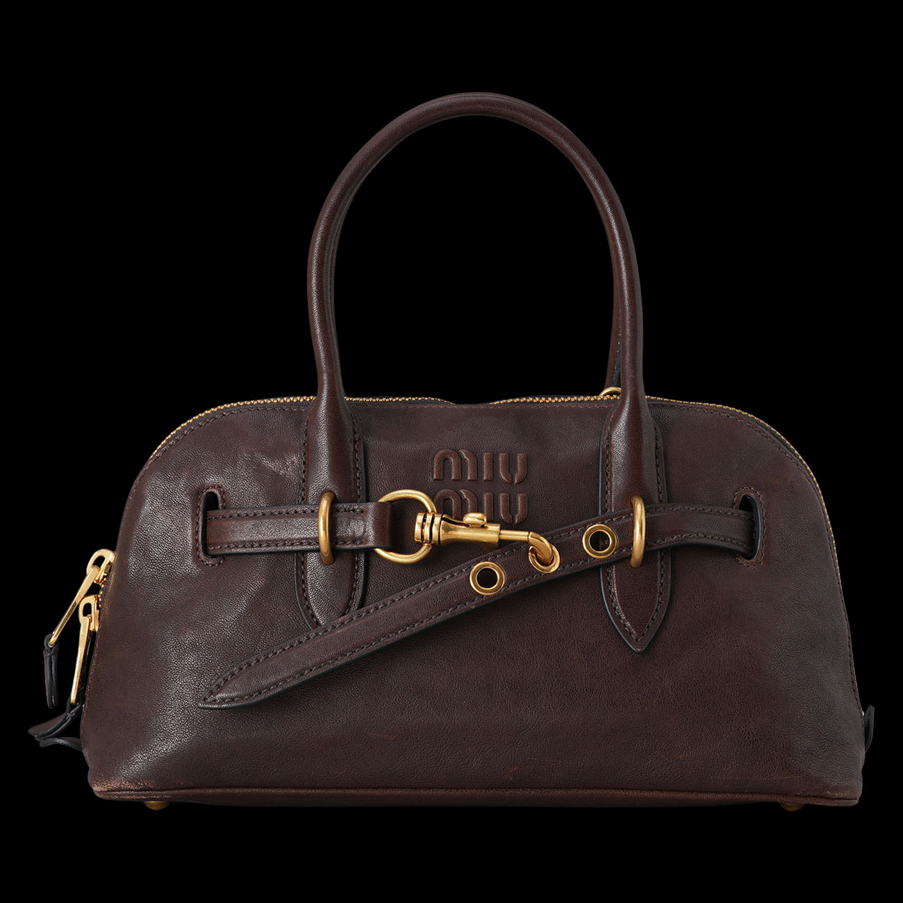 MIU MIU(USED)미우미우 아방뛰르 나파 가죽 탑 핸들 백